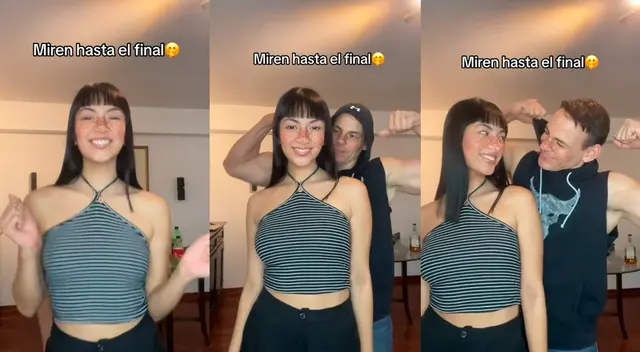 La actriz Brenda Matos, Kimberly de "Al fondo hay sitio", graba TikTok con Mark Vito, exesposo de Keiko Fujimori.