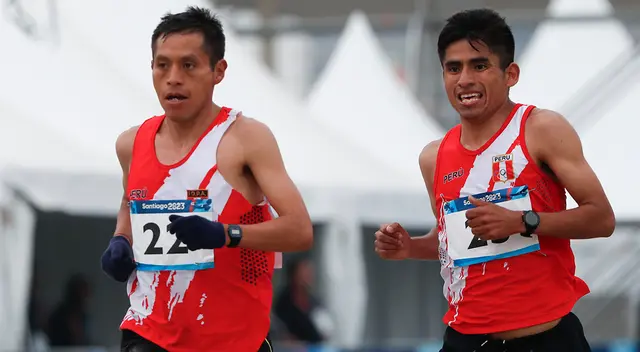 Cristhian Pacheco (izquierda) junto a Luis Ostos en los Panamericanos 2023