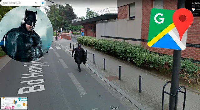 La singular escena en la que fue captado el Batman de Ben Affleck por Google Maps y Street View.