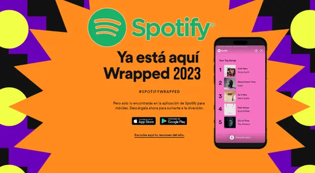 Conoce cuándo sale el Spotify Wrapped 2023 y hasta qué fecha contará las canciones escuchadas. Conoce cuándo sale el Spotify Wrapped 2023 y hasta qué fecha contará las canciones escuchadas.