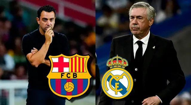 Xavi y Ancelotti planifican su posible once para el clásico español.