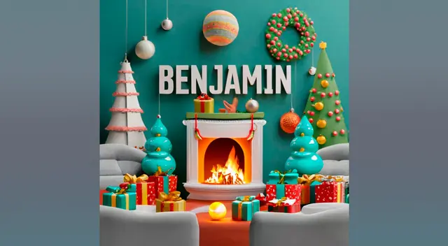 Ideograma de nombre 'Benjamín' personalizado con Inteligencia Artificial.