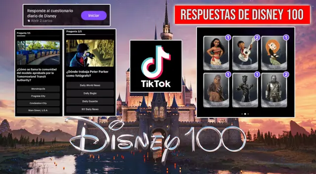 Conoce las respuestas precisas del cuestionario Disney 100 del sábado 28 de octubre en TikTok.