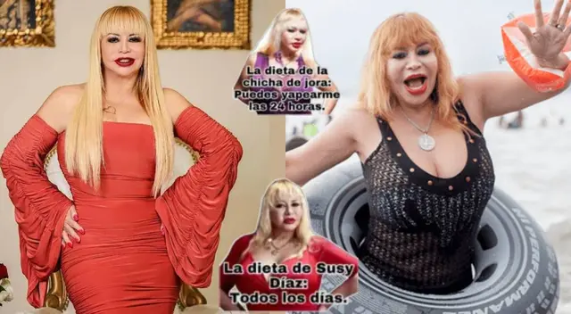 Las mejores dietas de Susy Díaz a lo largo de su trayectoria