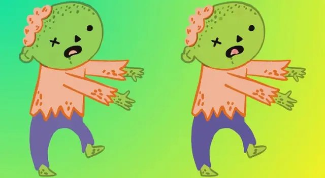 Halla las diferencias en este zombi y triunfa velozmente Halla las diferencias en este zombi y triunfa velozmente