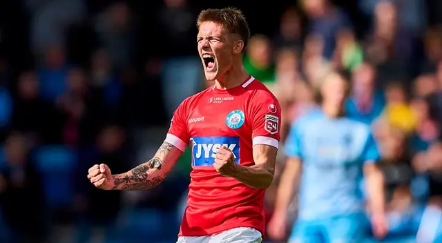 Oliver Sonne anotó su primer gol con Silkeborg