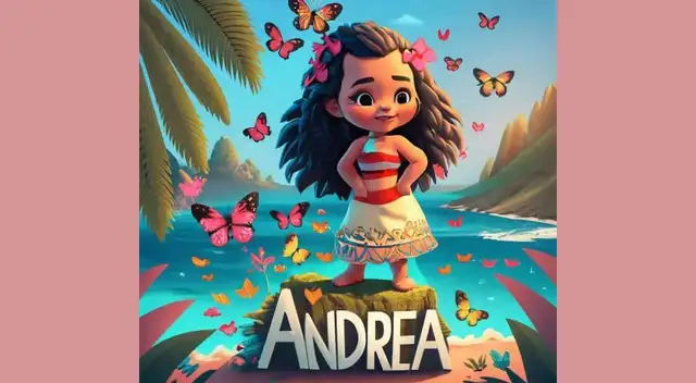 Descarga nombre 'Andrea' con diseño personalizado de Moana de Disney. Descarga nombre 'Andrea' con diseño personalizado de Moana de Disney.