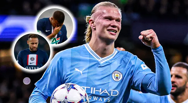 Erling Haaland acaba de superar a Neymar y Mbappé en Champions