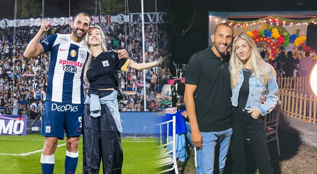 Esposa de Hernán Barcos y su aliento especial a hora del partido entre Alianza y Universitario.