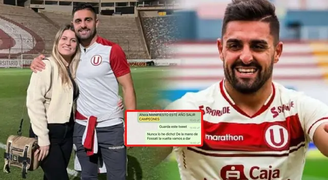 Esposa de Urruti publicó el singular deseo que realizó el jugador  a favor de Universitario.