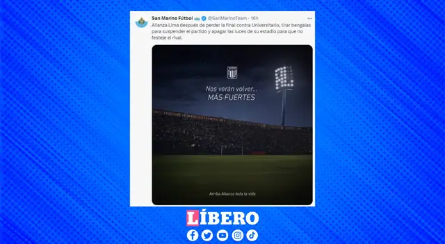 Alianza Lima tras apagón en Matute: "Nos verán volver más fuertes"