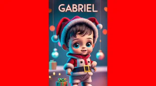 'Gabriel' lleva el nombre de este diseño navideño que se hizo con Ideogram. 'Gabriel' lleva el nombre de este diseño navideño que se hizo con Ideogram.