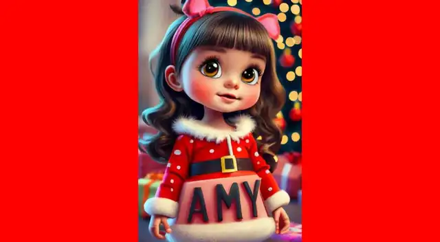 El nombre de 'Amy' en diseño de Navidad fue realizado con Inteligencia Artificial. El nombre de 'Amy' en diseño de Navidad fue realizado con Inteligencia Artificial.