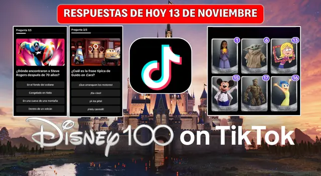 Conoce cuáles son las respuestas correctas del cuestionario de Disney 100, 13 de noviembre.
