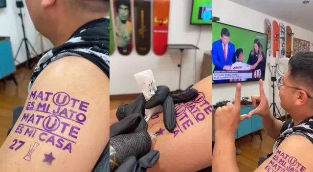 Hincha de Universitario se realizó un tatuaje tras campeonato del equipo merengue.