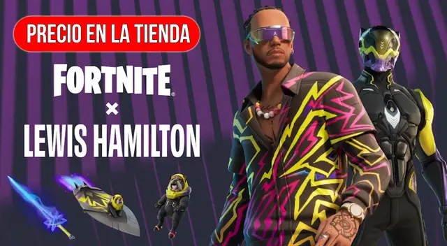Conoce cuál es el precio de la skin de Lewis Hamilton en la tienda de Fortnite HOY.