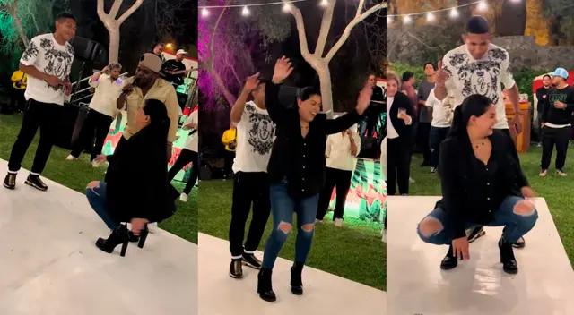 Ana Siucho y Edison Flores bailaron a ritmo de 'Combinación de la Habana' en la fiesta de Universitario.