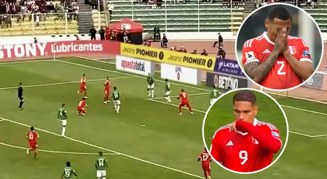 Paolo Guerrero tuvo fuerte reclamo con Bryan Reyna durante el partido ante Bolivia