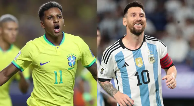 Clásico por las Eliminatorias Sudamericanas 2026 entre Brasil y Argentina.