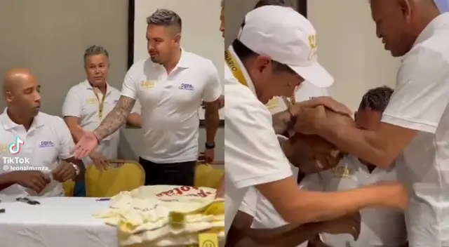 El 'Loco' Vargas y 'Cuto' Guadalupe se amistaron tras coincidir en evento deportivo en Tacna.