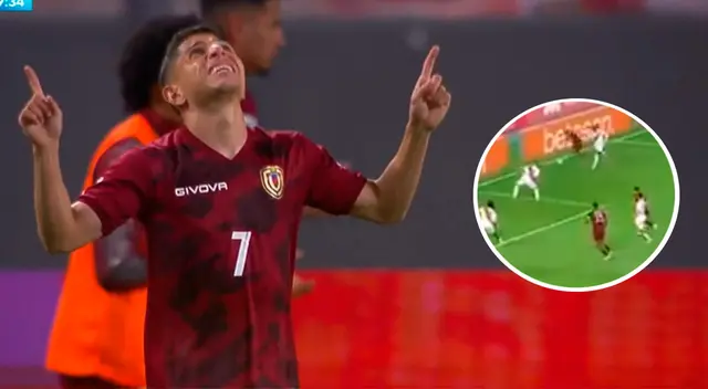 Savarino puso el 1-1 entre Venezuela y Perú