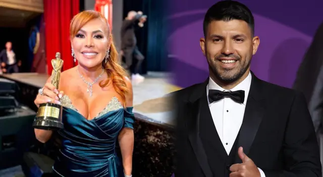 La conductora de televisión cruzó miradas con el exfutbolista Sergio 'Kun' Agüero en Premios Martin Fierro. La conductora de televisión cruzó miradas con el exfutbolista Sergio 'Kun' Agüero en Premios Martin Fierro.