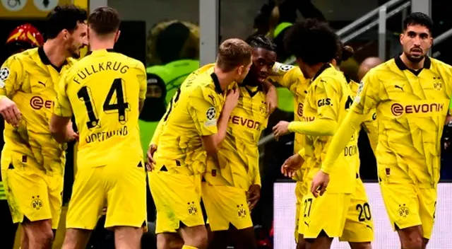 Borussia Dortmund ganó 3-1 al AC Milan en San Siro y es líder del Grupo F
