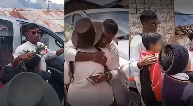 El futbolista peruano Miguel Araujo fue recibido entre regalos y música en vivo en Andahuaylas.