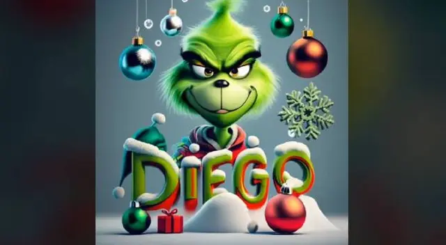 Descarga tu nombre desde Ideogram temática de Navidad