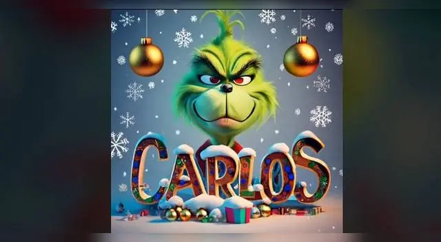 Descarga AQUÍ tu nombre diseñado con temática de Navidad