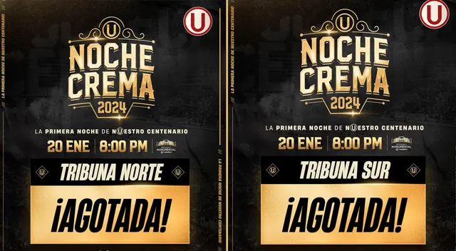 Universitario de Deportes, Noche Crema Universitario de Deportes, Noche Crema