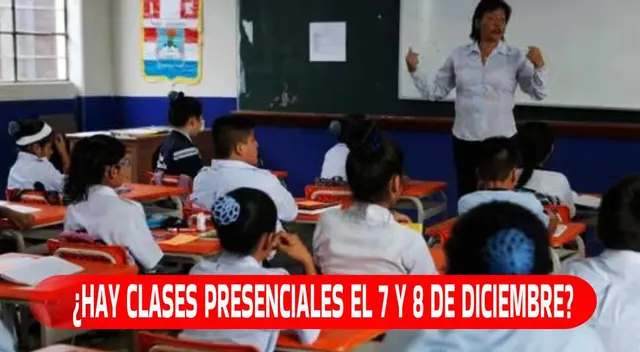 El Minedu dio a conocer que el viernes 7 y jueves 8 de diciembre no habrá clases. El Minedu dio a conocer que el viernes 7 y jueves 8 de diciembre no habrá clases.
