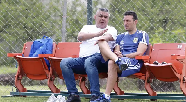 Claudio Tapia y Lionel Scaloni