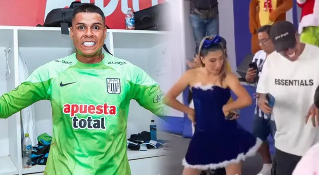 Ángelo Campos realizó singulares pasos de baile durante chocolatada de Alianza Lima.