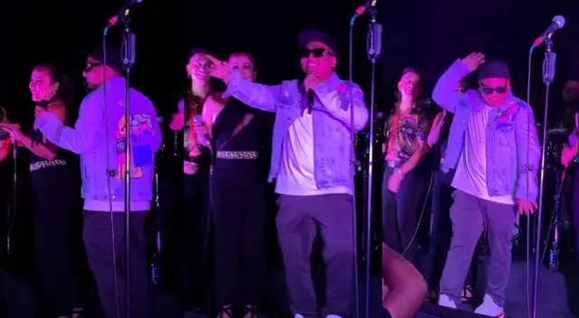 Jorge Luna subió al escenario y cantó  junto a Marisol un conocido tema musical.