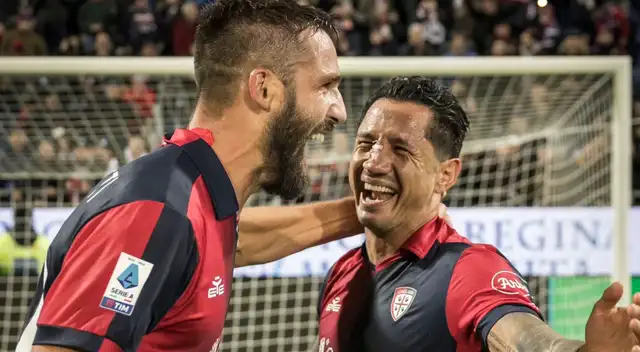Lapadula fue una de las figuras de Cagliari ante Sassuolo por la Serie A.