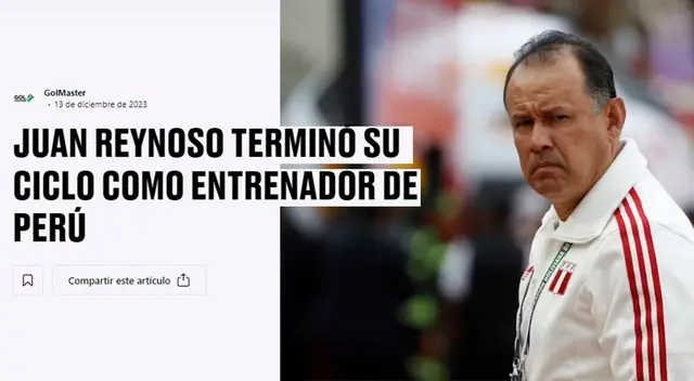 OneFootball sobre salida de Juan Reynoso