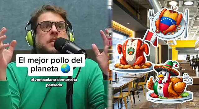 Venezolano asegura que el pollo a la brasa peruano es el mejor del mundo.