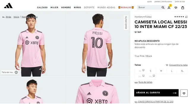Adidas camiseta Lionel Messi Inter Miami