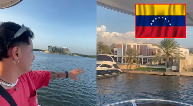 Un influencer peruano mostró cómo es la vida fuera de Caracas y sorprende con yates y lujosas mansiones.