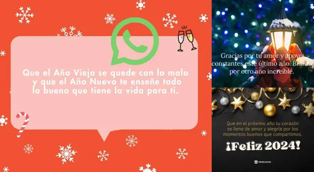 Conoce qué frases de Año Nuevo 2024 puedes enviar por WhatsApp Conoce qué frases de Año Nuevo 2024 puedes enviar por WhatsApp