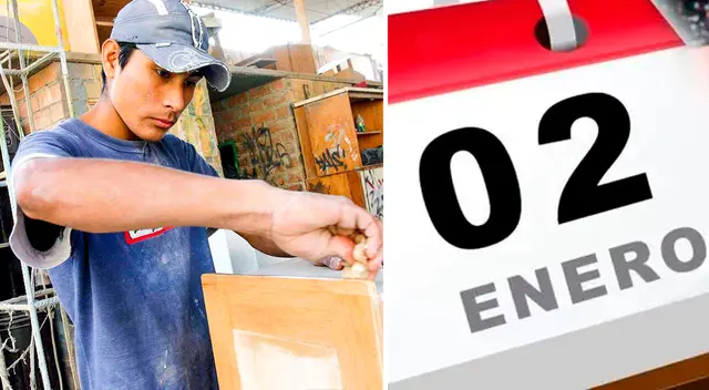 Te decimos si el martes 2 de enero del 2024 es feriado en Perú.