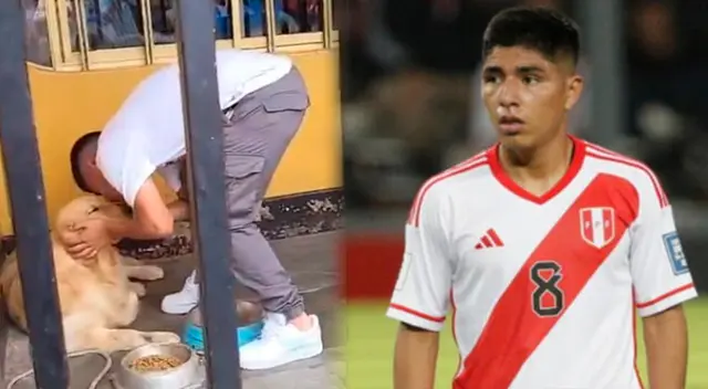 Piero Quispe protagonizó un tierno momento con su perro antes de viajar a México.