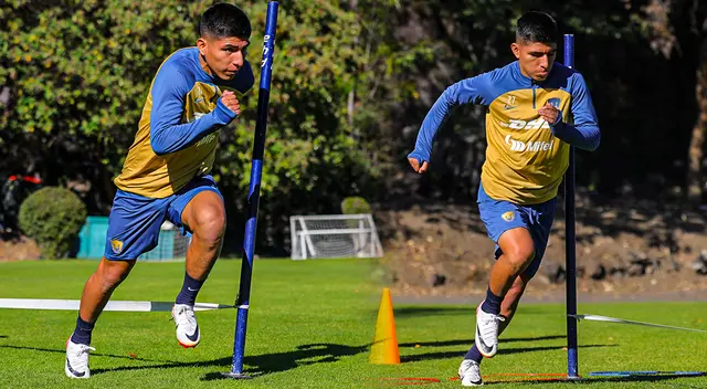 Piero Quispe entrena al máximo en Pumas UNAM