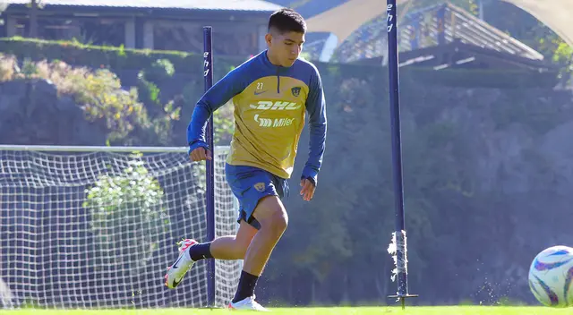 Piero Quispe entrena con Pumas en México de cara al Clausura 2024.