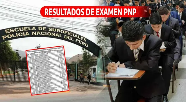 Los resultados del examen PNP fueron publicados en jueves 29 de diciembre del 2023.