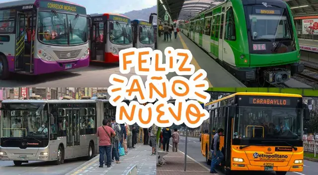 ATU dio a conocer que el horario de atención del metropolitano, línea 1 y corredores el lunes 1 de enero 2024.