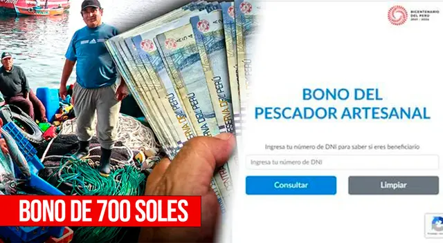Consulta con tu DNI si eres beneficiario del Bono Pescador Artesanal.