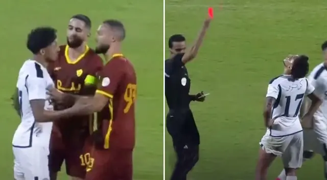 Christofer Gonzales fue expulsado en el duelo entre Al Adalah vs Ohod. Christofer Gonzales fue expulsado en el duelo entre Al Adalah vs Ohod.