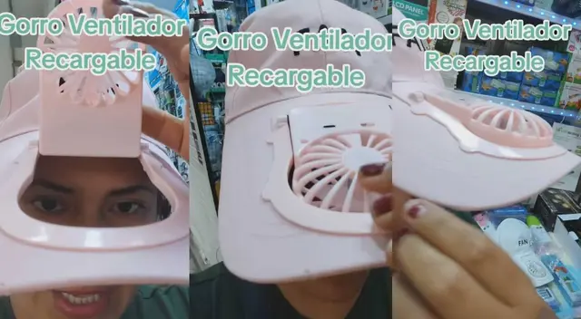 Vendedora crea gorro con ventilador y causa revolución en 2024